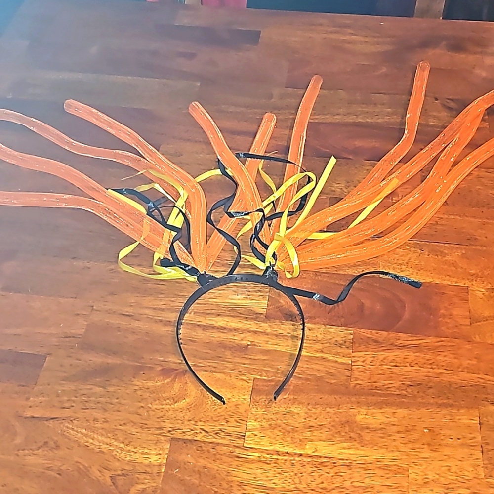 Fun kids Halloween headband. Orange,black and yellow
